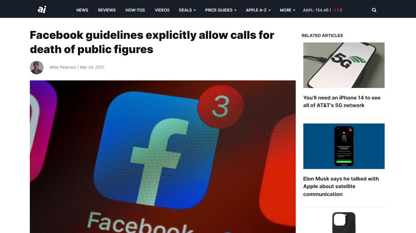 Facebook guidelines explicitly allow calls for death of public figures ...